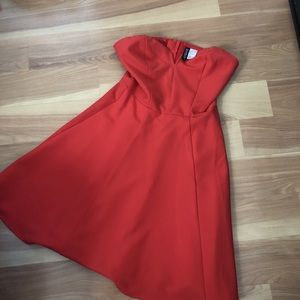 Strapless Red Mini Dress